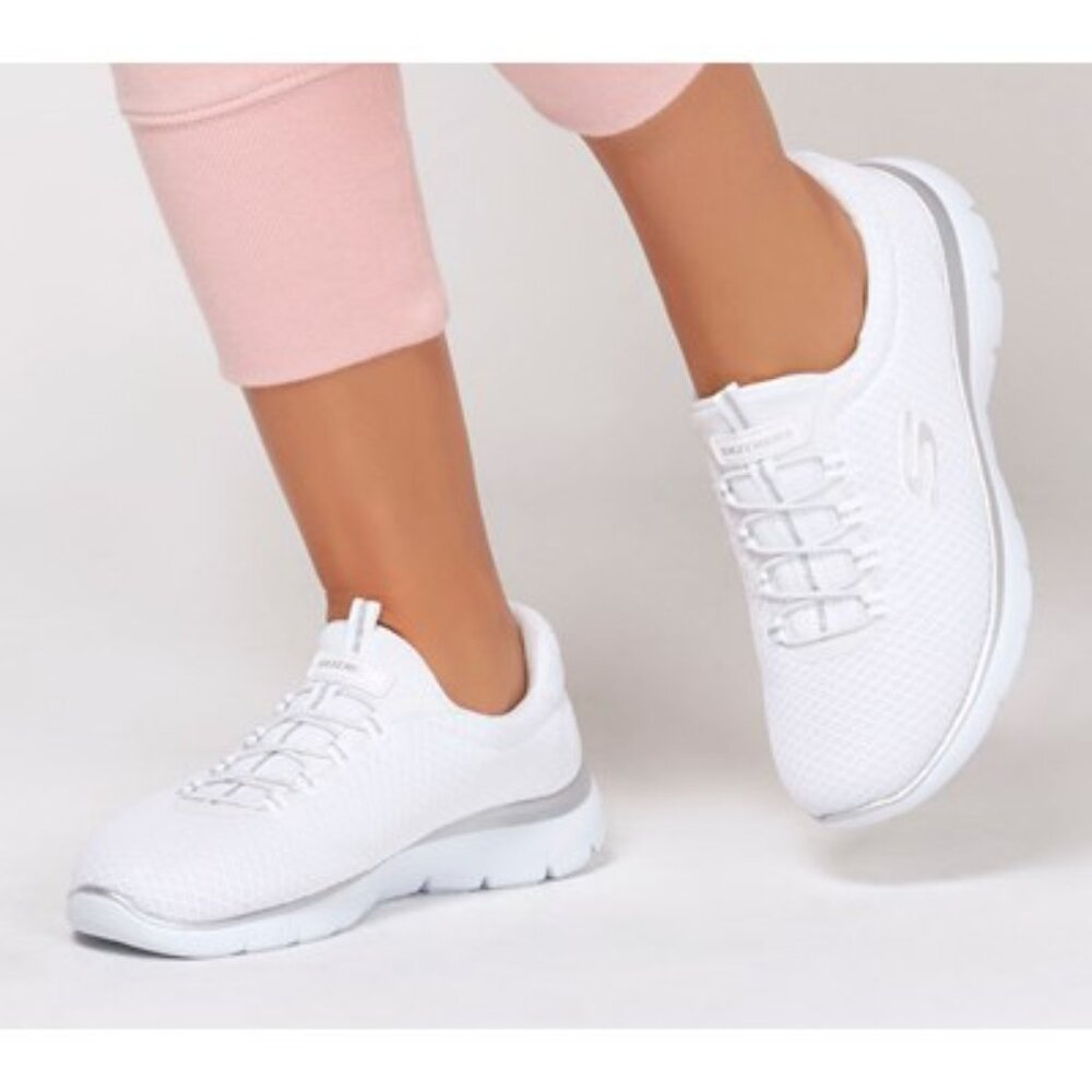 Skechers - Womens Summits Sneaker, Size 9 Wide Us Womens, Color White